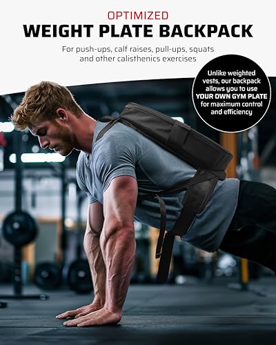 THEFITGUY Weighted Bodyweight Home Gym Setup – Dip Belt, Plate Backpack, Extension Straps & Loading Straps for Pull-Ups, Dips, Push-Ups and Strength Training