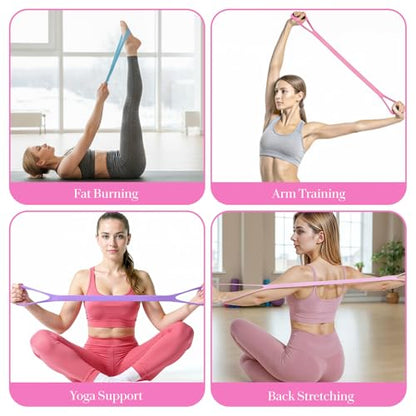 Figure 8 Resistance Band with Handles Elastic Bands for Working Out Arm Back Shoulder Training Elastic Ropes Exercise Equipment for Yoga Pilates Physical Stretching Chest Expander
