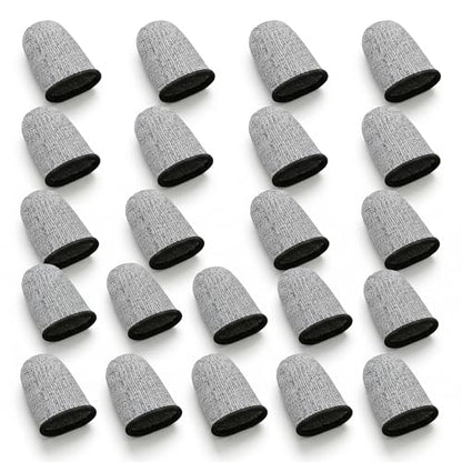 Finger Cots Cut Resistant Protector - 20 Pcs Finger Covers for Cuts, Gloves Life Extender, Cut Resistant Finger Protectors for Kitchen, Work, Sculpture, Anti-Slip, Reusable - size: 20PK