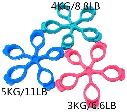 3PCS Finger Stretcher Resistance Bands Strength Trainer for Forearm Exercise Guitar Finger Strengtheners Rock Climbing 6.6 8.8 11 Pounds - color: style 2-2