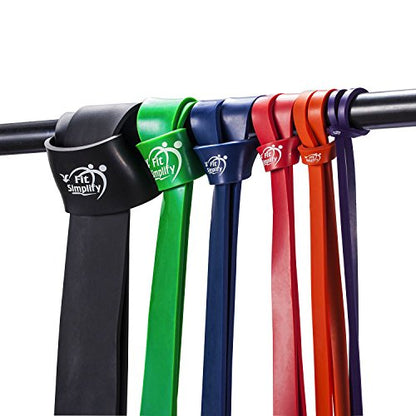 Fit Simplify Pull Up Assist Resistance Bands for Fitness, Physical Therapy, Stretching, Mobility and Exercise - color: Green