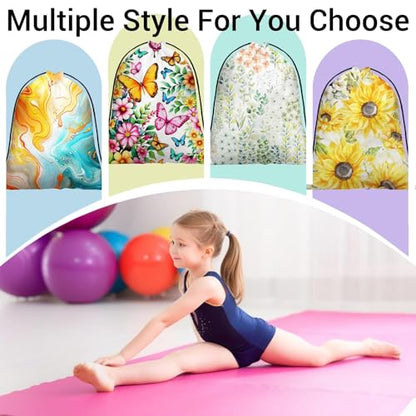 Gymnastics Grip Bag Lightweight Small Drawstring Grip Bags for Gymnasts - color: Colorful Butterfly-multi