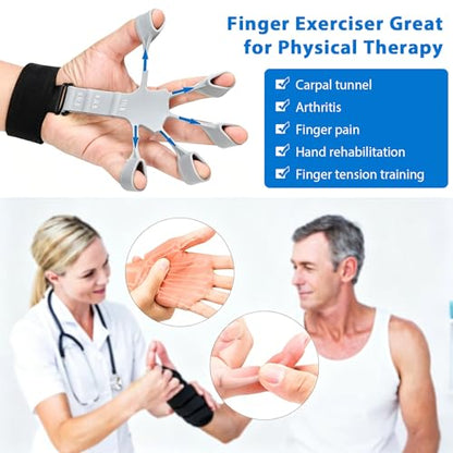 Finger Strengthener Adjustable Resistance Bands for Hand & Forearm Training for Musicians,Climbers,Typists,and