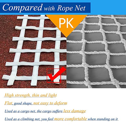 Climbing Cargo Net Heavy Duty,Ninja Net,Rope Ladder for Kids Outdoor Treehouse Backyard Playground Indoor Obstacle Webbing Net for Swing Set Jungle Gym Accessories for Slacklines,White - size: 4x6ft/1.2x1.8m