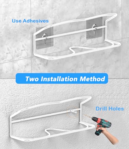 Wall Mounted Shoe Rack 6 Pack, with Sticky Hanging Strips, Metal Wall Shoe Storage, Hanging Shoe Organizer for Door/RV/Wall