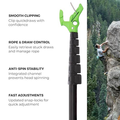 Trango Beta Stick EVO - Adjustable Climbing Stick Clip Tool for Sport Climbing & Bolt Clipping - size: Standard