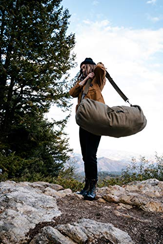 STANSPORT - Deluxe Duffel Bag With Zipper For Gym, Travel, & Storage - color: Olive Green, style: 50” X 18” X 18”