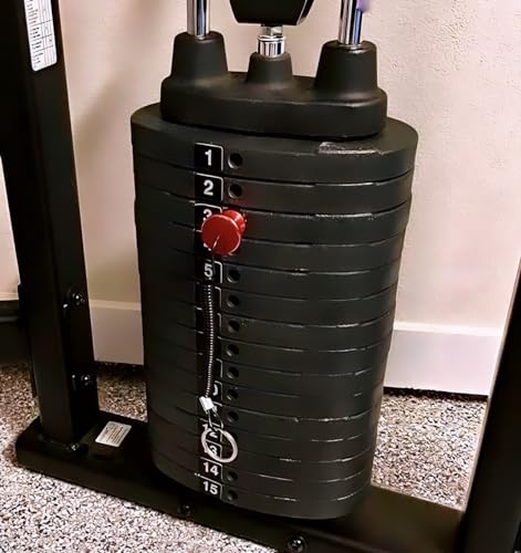 TreadLife Fitness Universal Weight Stack Pin for Commercial Gym or Home Gym | Heavy Duty Pin Insert | Health Club Grade Steel - style: Red