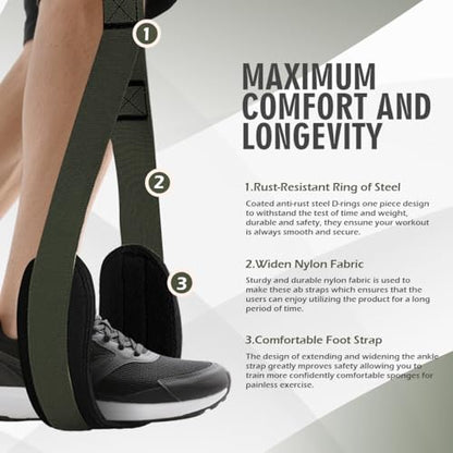 LEEKEY Pull Up Assistance Bands,5-125LB Resistance Bands with Grip、Door Anchor、Gym Bag - Exercise Bands for Full-Body Training, Fitness, Physical Therapy -USA Original Patent - style: 75LBS-GREEN
