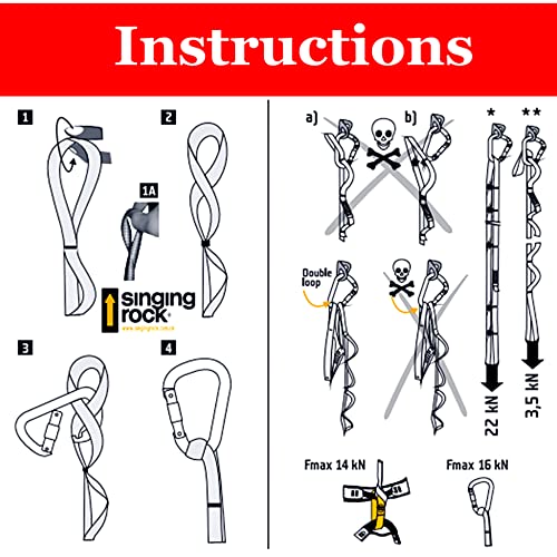2Pcs 22KN Strong Climbing Strap Daisy Chain Nylon Daisy Chain Adjustable Strap Rope ，Length 110/150/180cmYoga Extend Belt - color: Blue, size: 1.1m