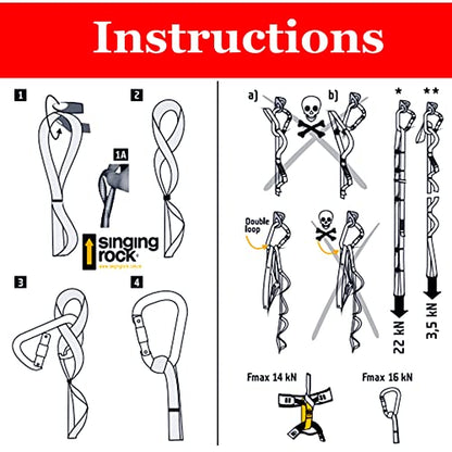 2Pcs 22KN Strong Climbing Strap Daisy Chain Nylon Daisy Chain Adjustable Strap Rope ，Length 110/150/180cmYoga Extend Belt - color: Blue, size: 1.1m