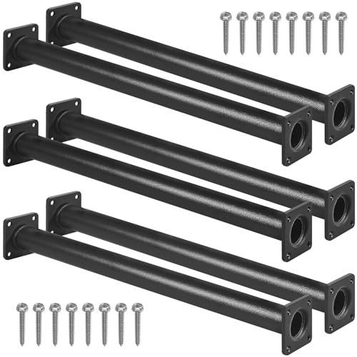 6 Pcs Black Outdoor Monkey Bars Ladder Rungs Playground Accessories | Heavy Duty Solid Constructed, Non-Slip Matte Powder Coated Weather Resistant, Hardware Include, Playset Swing Set Jungle Gym - color: Black