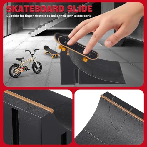 TOYANDONA Finger Skateboard Ramp Park Obstacle Mini Skatepark Accessory for Boys Training Coordination and Flexibility Development Prop