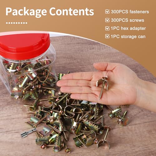 400 Pcs 2'' Fence Staples, Reusable Fence Fasteners with Wire Fixer, Fence Nails for Wire Mesh and Woven Fencing, Quickly Install Fence Screws with Cordless Drill - size: 400Pcs