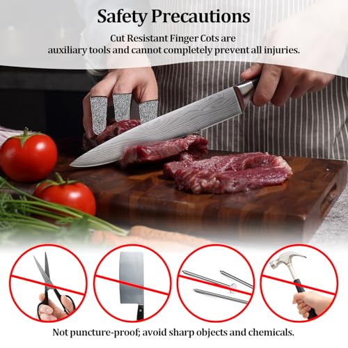 10 PCS Cut Resistant Finger Cots, Reusable Finger Guards, Durable Non Slip Thumb Protector Sleeve, Breathable Fingertip Covers for Kitchen, Work, Sculpture - size: 10 pcs