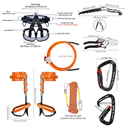 Tree Climbing Gear - Tree Climbing Spikes,for Hunting, Fruit Picking,Climbers of tree climbing equipment - color: Tree Climbing Gear Set 008