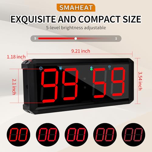 2.1-inch 4-Digit Quick Gym Timer, Suitable for Fitness Training, Event Timing, Study and Daily Office use (2.1-inch 4-Digit Stopwatch)