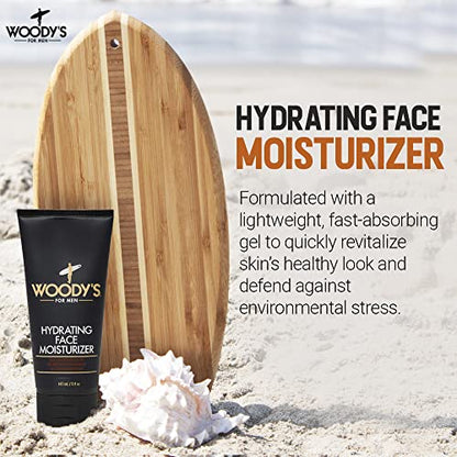Woody's Face Moisturizer for Men with Menthol - Hydrating Daily Facial Lotion for Dry Skin, Anti-Aging Face Cream, Mens Skin Care, 5 fl oz - style: Face Moisturizer