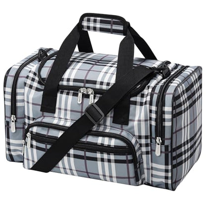 17 inch Small Duffle Bag, Gray/White | 25L, Multi Pockets, Carry On, Weekender Bag, Travel Gym Sport - color: Gray/White, size: 17 inch - 1.0