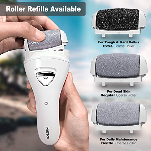 Electric Feet Callus Removers Rechargeable,Portable Electronic Foot File Pedicure Tools, Electric Callus Remover Kit,Professional Pedi Feet Care Perfect for Dead,Hard Cracked Dry Skin - color: 001-white