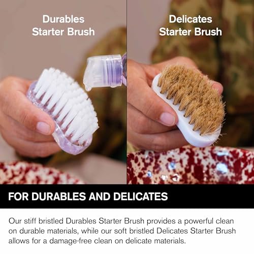 Jason Markk Starter Box, Shoe Cleaning Kit, 6-Piece Set, Deep Cleaning Solutions, Two Brushes, & Microfiber Towel, Sneaker Care, Ideal for Footwear, Safe on Leather, Suede, Nubuck, Cotton, Knits, 2oz