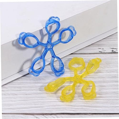 LIOOBO 3PCS Finger Strength Trainer Set Adjustable Resistance Finger Exerciser Hand Rehabilitation Tool for Guitar Players Rock Climbing and Strength Training (Yellow Red Blue)