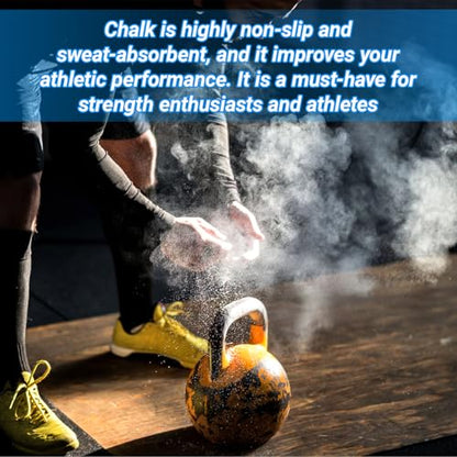 RAINFLOW Chalk Ball Gym Chalk - 4.2OZ Loose Chalk Magnesium Carbonate Powder Chalk Powder Climbing Chalk for Rock, Lifting, Weightlifting, Gymnastics, Grip