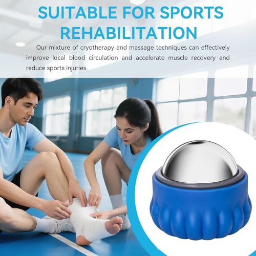 iECO Cold Massage Roller Ball - Ice Roller Ball for Muscles Deep Tissue, Cold & Heat Therapy, Plantar Fasciitis Roller
