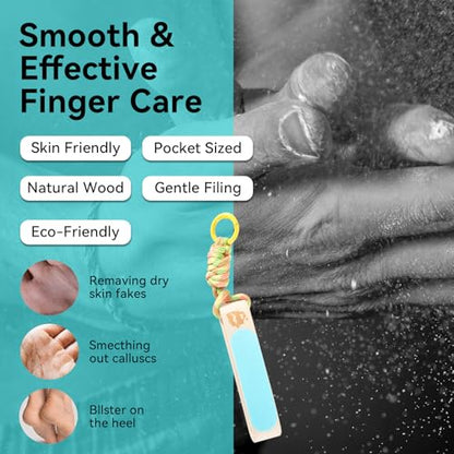 Double Sided Hand&Finger File-Flappers, Rips, Cracks-Strong Smooth Hands - Great for Gym, Rock Climbers