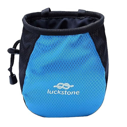 Drawstring Pouch Gym Chalk Bag Refillable Equipment Portable Wide Opening Design Wrist Bush Lightweight Carry Bag Suitable for Climbing - color: Blue
