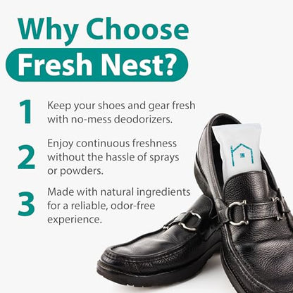 Shoe Deodorizer 4-Pack (8 Count) - Odor Eliminator, Air Freshener, Smell Absorber, Scent Remover for Shoes, Gym Bags, Soccer Cleats, Closets, Pet Area, Reusable - Shoe Deodorant - size: 2.65 Ounce (Pack of 4)