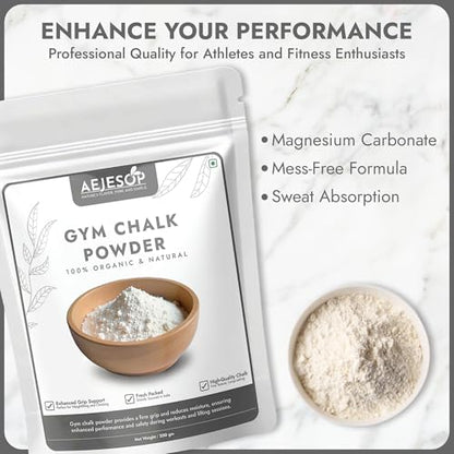 AEJESOP Sports Chalk for Rock Climbing, Weight Lifting, Gymnastics, Tennis & More, 7oz (200g)