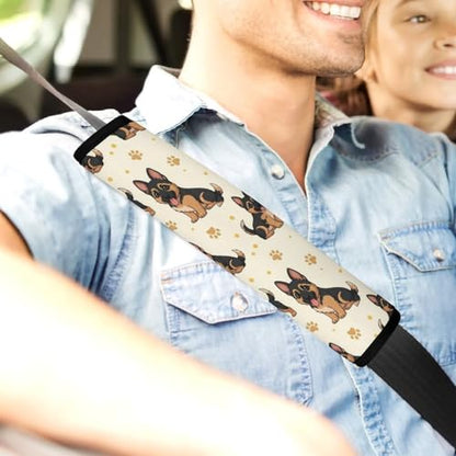 1 Pair Universal Fit Seat Belt Cover for Elderly Support, Most Cars, German Shepherd Art Seat Belt Cushion, Neck and Shoulder Support - color: Pattern 950