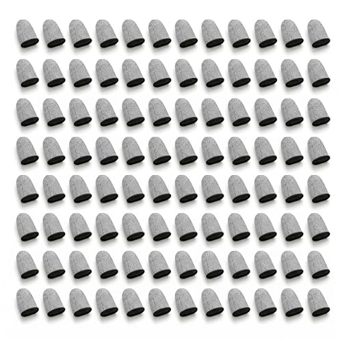 Finger Cots Cut Resistant Protector - Finger Covers for Cuts, Gloves Life Extender, Cut Resistant Finger Protectors for Kitchen, Work, Sculpture, Anti-Slip, Reusable (Gray, 60PK) - size: 60PK