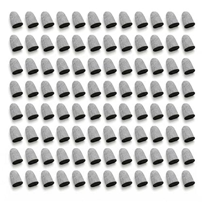 Finger Cots Cut Resistant Protector - Finger Covers for Cuts, Gloves Life Extender, Cut Resistant Finger Protectors for Kitchen, Work, Sculpture, Anti-Slip, Reusable (Gray, 60PK) - size: 60PK