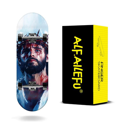 32mm Professional Fingerboard Complete Set, 5-Layer Maple Wood Deck with Metal Trucks, Bearing Wheels and Grip Tape (A625) - style: A625