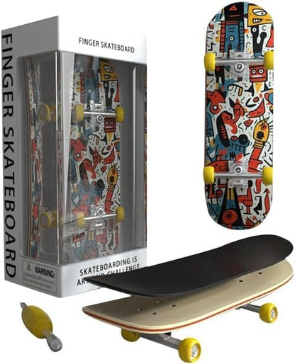 Wooden, pro Fingerboard 29mm Mini handboard、Premium Fingerboard Ideal for Dexterity maneuvers (Scrawl) - color: Scrawl