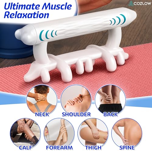 Fascia Massage Tool with Deep Tissue Nodes for Trigger Point Pain Relief | Cozlow myofascial release massager for tight muscle knots - helps reduce cellulite appearance for neck, shoulder, arms, legs - color: Blue - Style C
