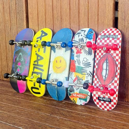 Pro Fingerboard 32mm Wooden Board Professional Finger Skateboard Trucks CNC Wheels with Bearings (Death)