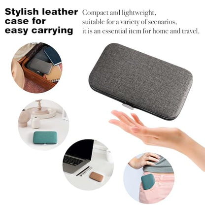 Manicure Pedicure Set Personal Care Nail Clipper Kit 7 PCS Manicure and Pedicure Kit Nail Care Kit for Men Suitable for Travel(Gray) Present for Men Husband Boyfriend Parent - color: gray