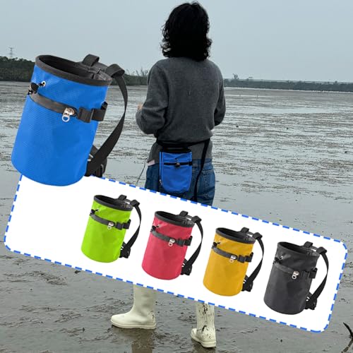 Rock Climbing Chalk Bag Waterproofs Chalk Bag Bouldering Bucket for Rock Climbing Weight Lifting Magnesia Powder - color: Willow green