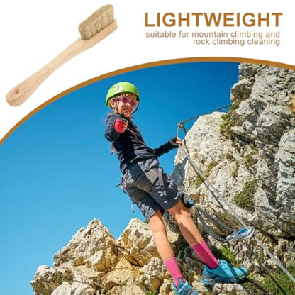 Rock Climbing Brush with Soft Boar Bristles Ergonomic Handle Lightweight Portable for Indoor Outdoor Bouldering