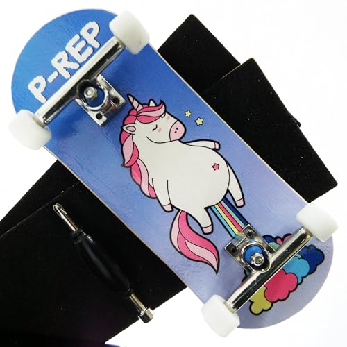 P-REP V2 Pro Performance Complete Wooden Fingerboard kit with Urethane Wheels and Bushings 34mm - Smell the Rainbow - color: Smell the Rainbow