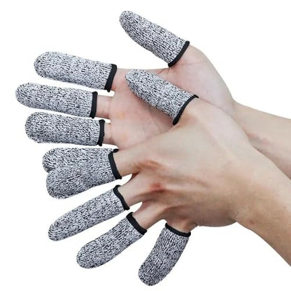 Cut-Resistant Finger Sleeve, Finger Protector, Reusable, Non-Slip Finger Guard for Kitchen, Work, and Carving (50PCS) - color: 50pcs