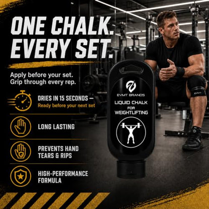 Liquid Chalk, Mess Free Gym Chalk for Weightlifting, Gymnastics, Rock Climbing, Dancing. Sweat Resistant and Long Lasting for Stronger Grip. - color: B2-2pk Lf