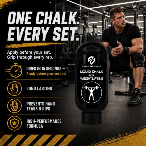 Liquid Chalk, Mess Free Gym Chalk for Weightlifting, Gymnastics, Rock Climbing, Dancing. Sweat Resistant and Long Lasting for Stronger Grip. - color: B1-4pk Lf