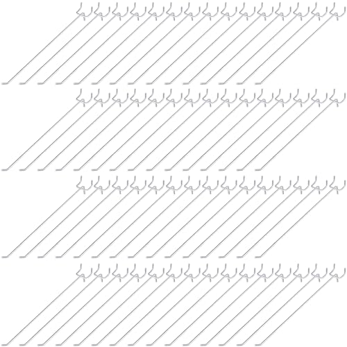 Shimeyao 100 Pcs Peg Board Shelving Hooks Stainless Steel Hanging Board Pegs Wall Display Hooks Bulk for 1/8 1/4 Garage Storage Organizer Accessories (10 Inch,Silver) - color: Silver, size: 10 Inch