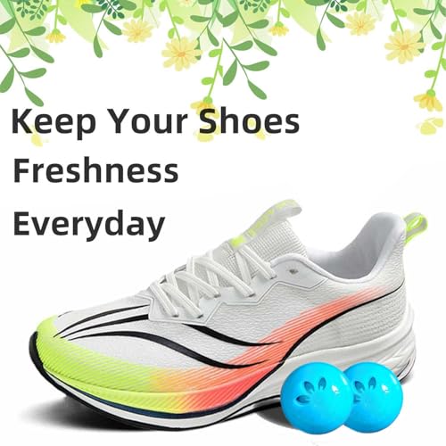 Shoe Deodorizer Balls for Sneaker, Fresh Linen Scent, Essential Oil Sneaker Deodorizer Ball, Small Spaces Odor Eliminator Air Freshener for Shoes, Gym Bags, Drawers and Locker (Fresh Line)