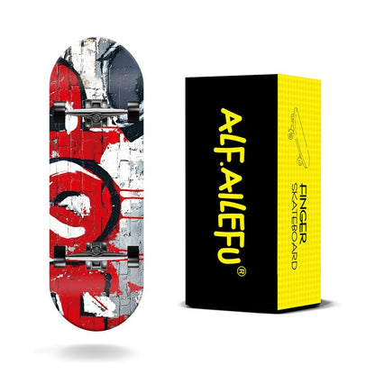 32mm Professional Fingerboard Complete Set, 5-Layer Maple Wood Deck with Metal Trucks, Bearing Wheels and Grip Tape (A628) - style: A628