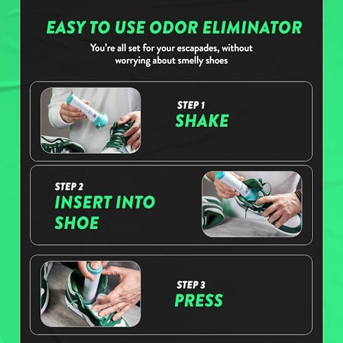 Endees UpFresh 360° Shoe Deodorizer Spray – 2 x 3.38 Fl Oz I Foot Odor Eliminator Shoe Spray for Smelly Shoes, Feet, Sneakers, Boots, and Gym Bags, Stinky Smell Elimination Deodorant, Travel Size - size: 3.38 Ounce (Pack of 2)